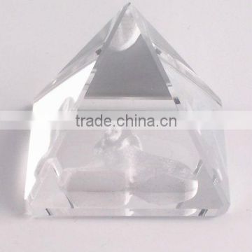 Natural clear crystal pyramid (G-0340)