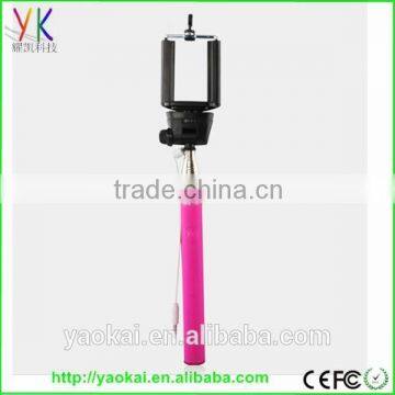 Hot new products for 2015 Wired selfie stick for cellphones, Iphones, digital cameras