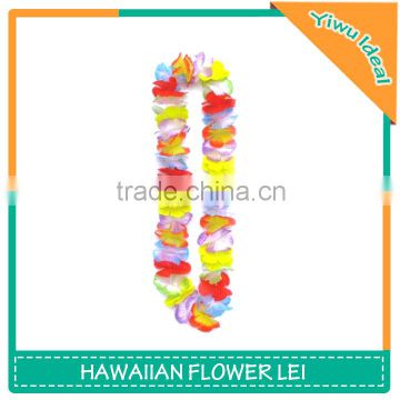 Rainbow Fabric Flower Necklace Hawaiian Leis Wholesale