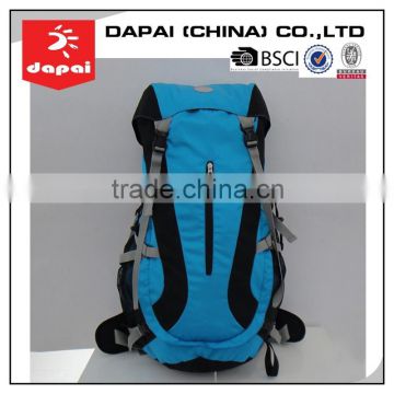 Blue Waterproof Mountain Backpack With Rain Cover