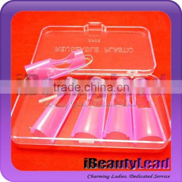 2014 Plastic pink nail form art tip extension forms for acrylic UV gel