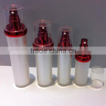 2014 hot selling round cosmetic bottle acrylic cream bottle with pump