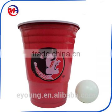 Disposable 16oz ps plastic blue party cups