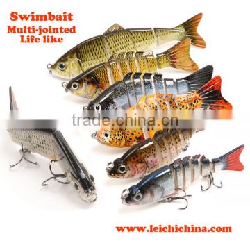 good design plastic multi jointed life like hard body fishing swim bait
