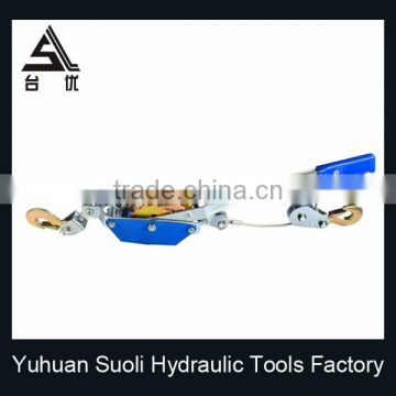 Manufacturing 2T stationary cable puller with double gear double hook