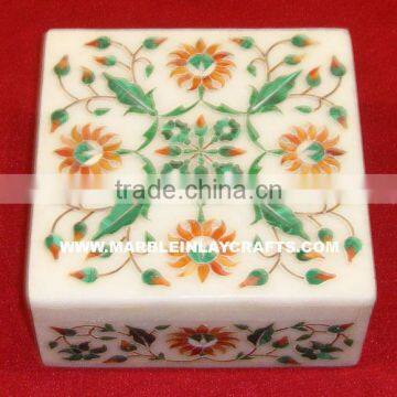 Lovely Handcrafted Marble Inlay Box, Corporate Gift