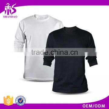 Guangzhou Shandao OEM Casual Summer 160g 95% Cotton 5% Spandex O-Neck Long Sleeve Couple T-shirt