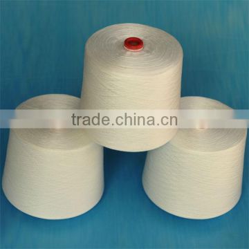 100% pure polyester sewing thread raw white in paper cone
