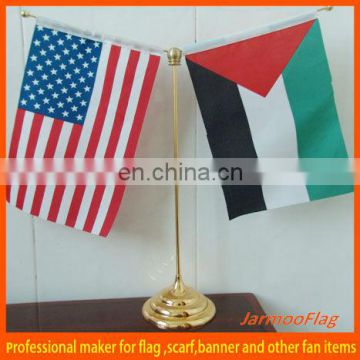 cheap promotion desk flag banner with holder