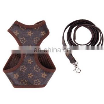 luxury pet chest back pull buckle pet dog leash belt walk dog harness suit