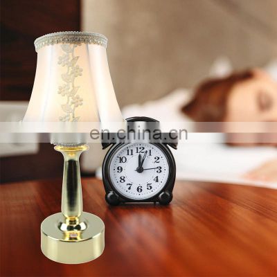 Modern restaurant decor LED cordless wireless portable hotel guest room table lamp