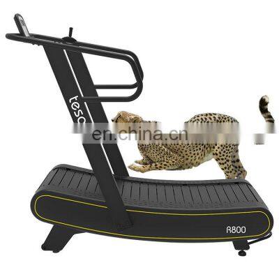 Curved treadmill & air runner manual gym equipment for commerical use speed unlimited treadmill running machine