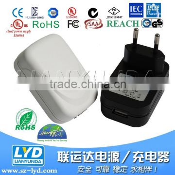 Plug in AC/DC 5V 2A USB Adapter for Tab Android from China Market with KC certification