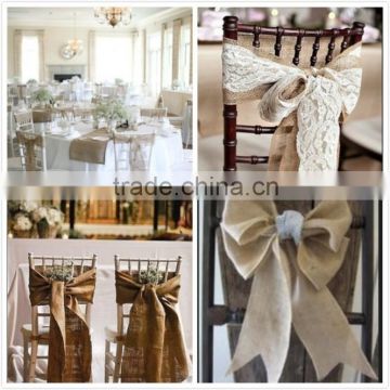 Wedding burlap chair sash