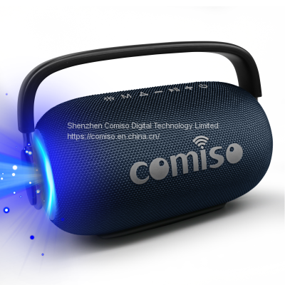 Bluetooth Speaker Portable Waterproof Wireless Boombox LED Light Deep Bass Superior Audio Stereo