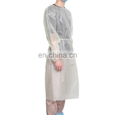 Isolation Gown 2 Layer Non Woven PP+PE Waterproof Isolation Gown Disposable Coverall Safety Suit