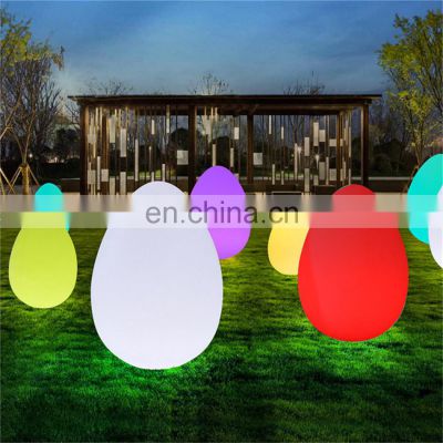 large egg led standing lamp solar Outdoor Led Garden Round Decorative Ball Light 16 Color Changing Solar Led Ball