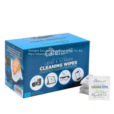 OEM Pre-moistened Lens and Glass Cleaning Wipes: for Glasses, Camera, Cell Phone, Smartphone, and Tablet – Safe for AR lenses, Quick Drying, Streak Free, Disposable - Individually Wrapped
