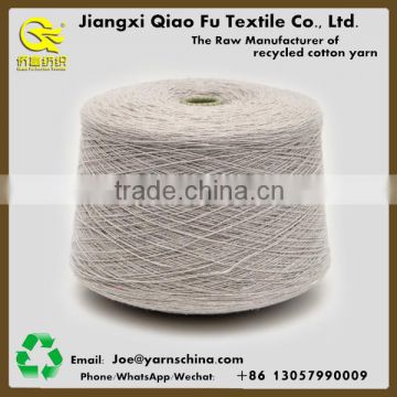 recycled raw white cotton open end yarn for knitting gloves