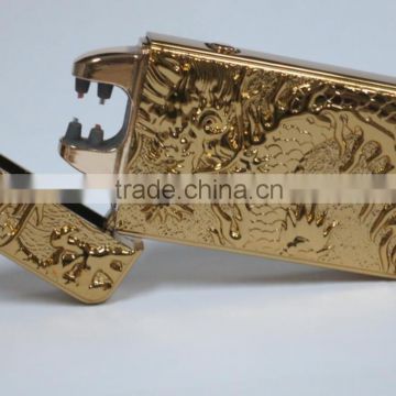 Dragon double usb charge lighter metal electronic cigarette lighter personalized lettering