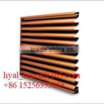 wooden grain aluminium louver profiles
