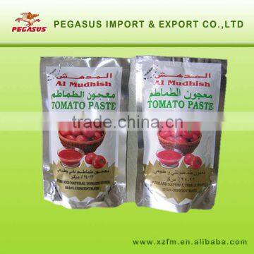 Al Mudhish tomato paste in standing pouch