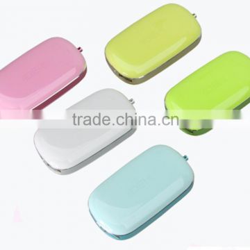 high quality slim mouse power bank 5000mah with double injection 5v 1.5a and 1a