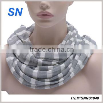 Chunk striped infinity scarf