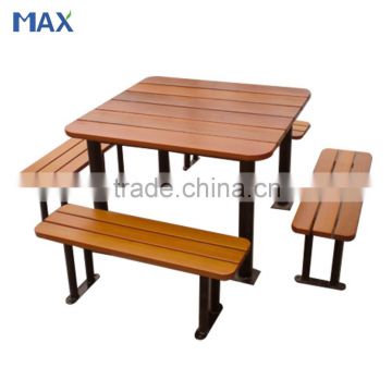 polyresin and steel picnic table bench