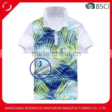 Sublimated plain allover print polo t shirt for men