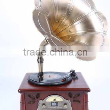 newest Classic Wooden Design Radio Record Player, USB SD Bluetooth Vinyl record player, Gramophone, Phonograph