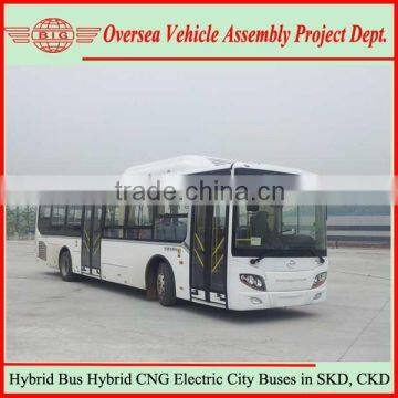 China New Green Vehicles Hybrid Bus Hybrid CNG Electric City Buses for Sale