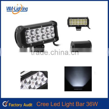 Mini dual row 7" Cre e 36W LED offroad light bar ,12V/24V car led light bar