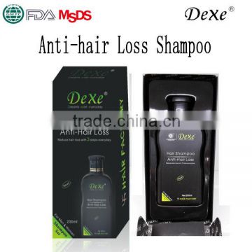 2016 hot top sale Dexe of 200ml anti hair loss shampoo, mild herbal shampoo brands,wholesale hair loss shampoo