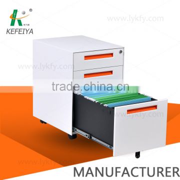 Kefeiya 3 drawer steel workstation mobile pedestal filing cabinet