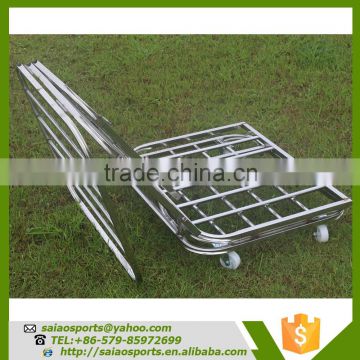 Gold supplier china Foldable basketball trolley , folding ball cart For Storage Balls