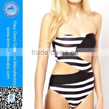 Polyamide fabric striped blank sexy xxx bikini girl swimwear photos