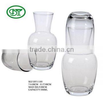550ml clear glass carafe with cup