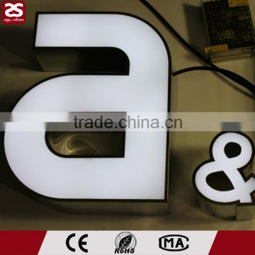 Stainless Steel Acrylic Frontlit Led Letter Channel Signage For Outdoor Advertising