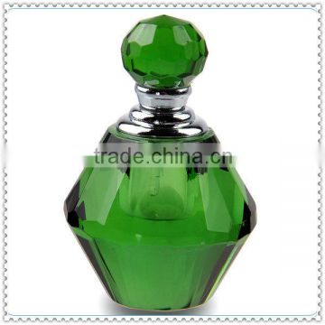 Vintage Transparent Crystal Green Perfume Bottle For Wedding Favor