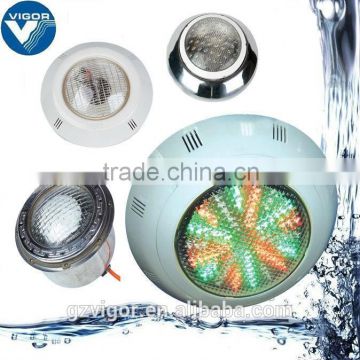 2.Factory wall mounted(Flat type) round underwater pool light LED (halogen light bulb & 144 LEDs light panel)for concrete pool &