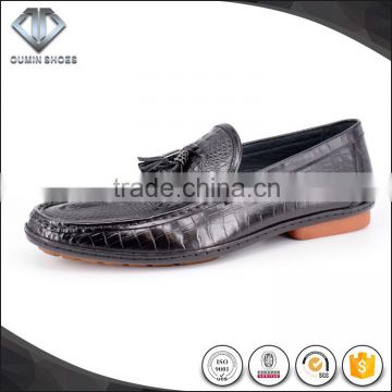 Goodyear driving shoes Injection molding high level genuine leather men shoes The crocodile grain