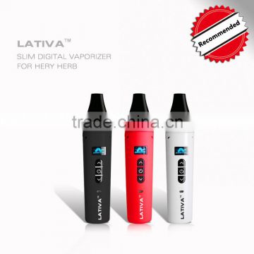 New products Moonsoontech LATIVA e-cigarette dry herb vapor pen 2016,custom dry baking vaporizer at alibaba express