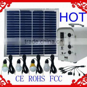 10w Portable Solar Lighting for home using with mobile charger