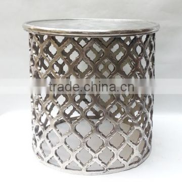 Round Metal Side Stool / Table
