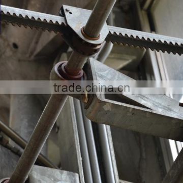 greenhouse rack and pinion for window opening system
