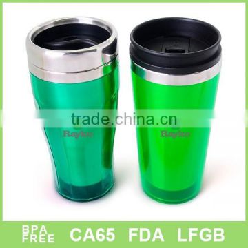 double wall acrylic and stainless steel travel mug