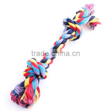Yiwu factory wholesale pet dog toy double knot knot cotton rope m 23cm 55g can be mixed batch