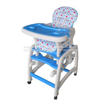 EN14988 Ningbo Dearbebe Multi-functional Child Highchair Plastic Kids Table and Chair Baby High Chair