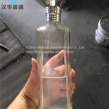 Manufacturer's direct selling 750ml rectangular glass wine  bottle